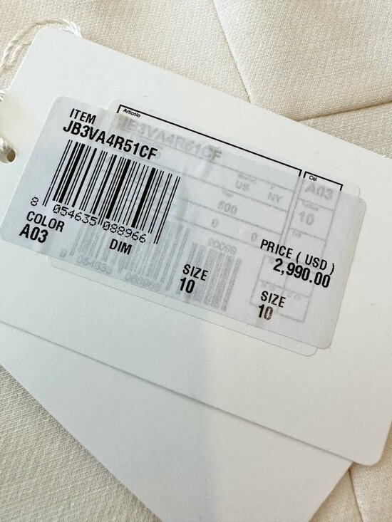 Valentino Ivory Silk Mini Dress Size 10 - Picture 9 of 10